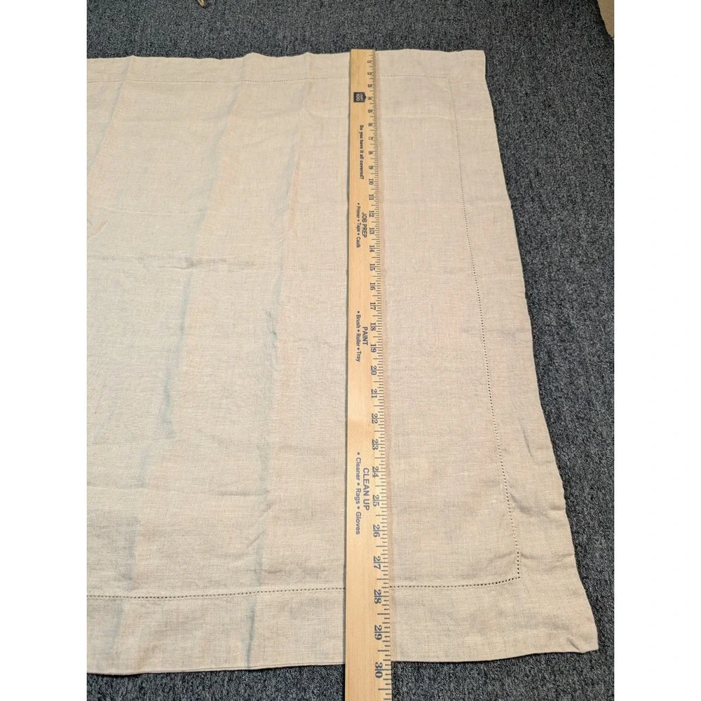 Pottery Barn 100% Linen Hemstitch Oversized Euro Sham Oatmeal Beige